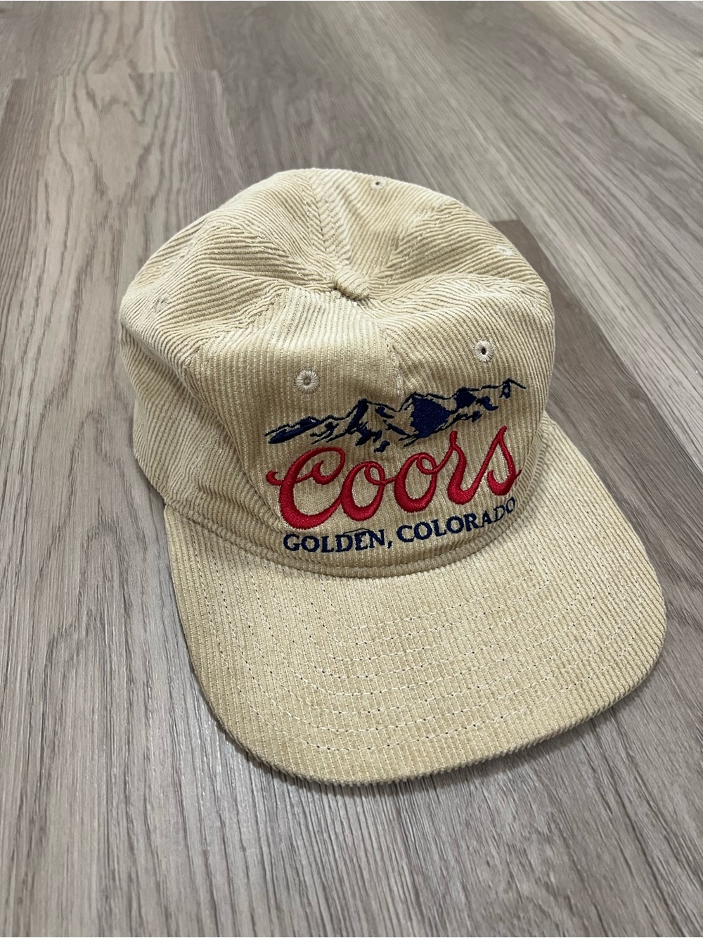 Coors Golden Colorado MAD Engine Tan Corduroy Snapback Hat